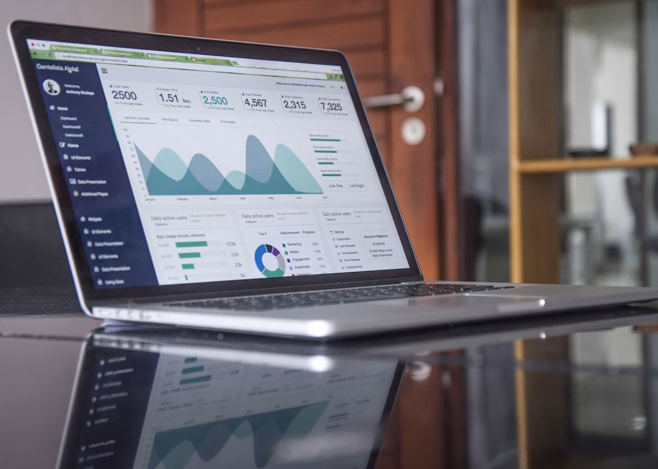 Laptop computer with a reporting dashboard
